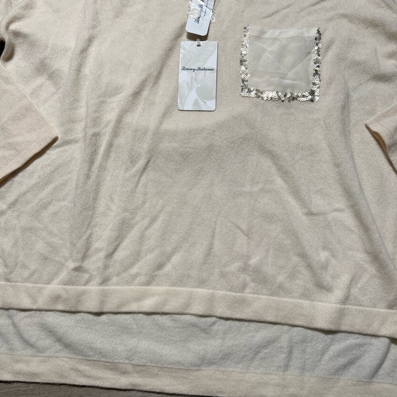 NWT Tommy Bahama‎ Serena Sequin Pocket- Wool & Cashmere Sweater- Medium - Picture 3 of 11